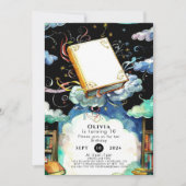 Invitation Bibliothèque simple enchantée livre d'histoire Ann (Devant)