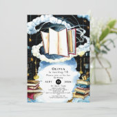 Invitation Bibliothèque simple Fairytale Storybook Anniversai (Debout devant)