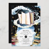 Invitation Bibliothèque simple Fairytale Storybook Anniversai (Devant / Derrière)