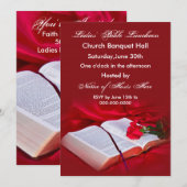 Invitation biblique religieuse (Soie rouge) (Devant / Derrière)