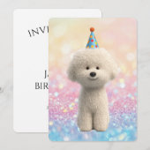 Invitation Bichon frisé (Devant / Derrière)