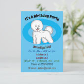 Invitation Bichon frise dog dessin animé (Debout devant)