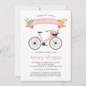 Invitation Bicycle Classy Chic Rose Fête des mariées (Devant)