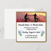Invitation Bicyclette Amour Enregistrer la Date (Devant / Derrière)