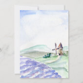 Invitation Bicyclette bleu rustique Lavender Fête des mariées (Dos)