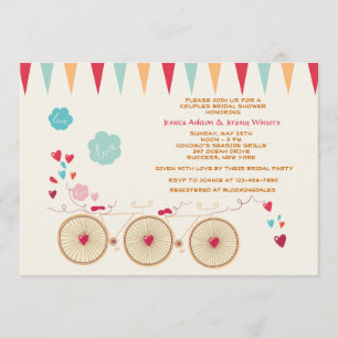 Invitation Bicyclette construite pour l'invitation deux