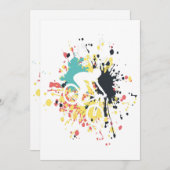 Invitation Bicyclette - Couleur de descente (Devant / Derrière)