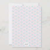 Invitation Bicyclette illustrée rétro en Anniversaire rouge (Dos)