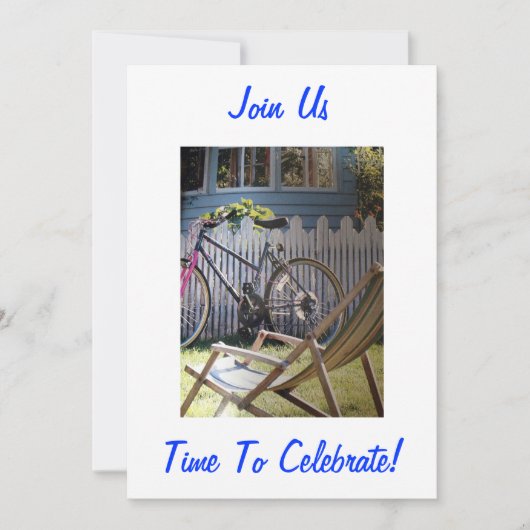 INVITATION BICYCLETTE/PICKET FENCE "VENEZ NOUS REJOINDRE" INV (Devant)