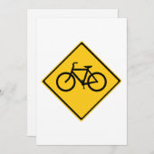 Invitation Bicyclette pour panneau routier (Devant / Derrière)