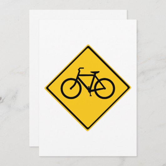 Invitation Bicyclette pour panneau routier (Devant / Derrière)