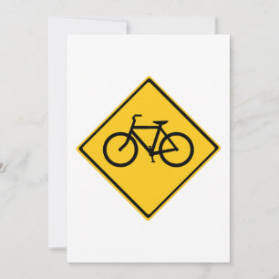 Invitation Bicyclette pour panneau routier