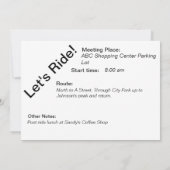 Invitation - Bicyclette Rencontre (Dos)