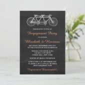 Invitation Bicyclette Tandem Sur Chalkboard Enmanagement Part (Debout devant)