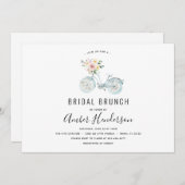Invitation Bicyclette vintage douche Brunch nuptiale (Devant / Derrière)