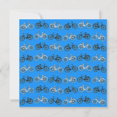 Invitation Bicyclettes Turquoises Turquoise Vintage Cool (Dos)