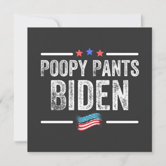 Invitation Biden Culotte Fécale (Devant)