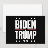 Invitation Biden Trump 2024 Drôle Président VP (Devant / Derrière)