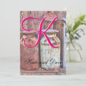 Invitation Bidons à Lait Métal Ancien Rustique Antique Monogr (Debout devant)