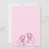 Invitation Bien Comme Le Vin Thème Main Dessiné Anniversaire  (Dos)