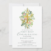 Invitation Bienheureux Débuts Première Communion (Devant)