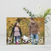 Invitation Bienheureux Feuilles d'érable Orange Flannel de Th (Debout devant)