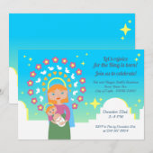 Invitation Bienheureux Marie Enfants Fête de Noël (Devant / Derrière)