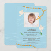 Invitation Bienheureux Rosaire Photo Communion (Devant / Derrière)