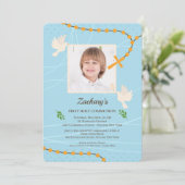 Invitation Bienheureux Rosaire Photo Communion (Debout devant)