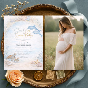 Invitation Bientôt à la mer Baby Shower Photo