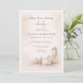Invitation Bientôt à la mer Bébé Fête de Naissance Océan (Debout devant)