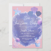 Invitation Bientôt à la mer Bébé Fête de Naissance Thème Océa (Devant)