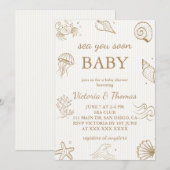Invitation Bientôt à la mer bébé Shower Neutre (Devant / Derrière)