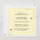 Invitation Bientôt à l'invitation de baby shower d'abeille (Dos)