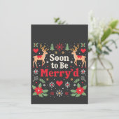 Invitation Bientôt des couples de Noël drôles et joyeux (Debout devant)