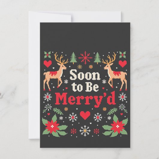 Invitation Bientôt des couples de Noël drôles et joyeux (Devant)