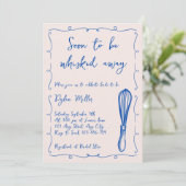 Invitation Bientôt être fouetté Fête des mariées de cuisine (Debout devant)