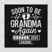 Invitation Bientôt grand-mère encore 2026 Grossesse en cours (Devant)