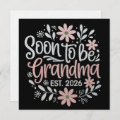 Invitation Bientôt Grand-mère est Annonce de grossesse 2026 (Devant / Derrière)
