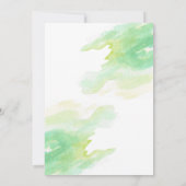 Invitation Bientôt l'éclosion aquarelle vert bébé dinosaure (Dos)