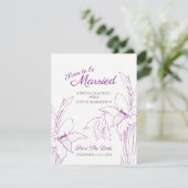 Invitation Bientôt mariée botanica gladiolus mûre (Debout devant)