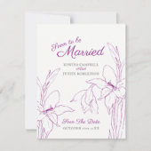 Invitation Bientôt mariée botanique gladiolus mûre (Devant)