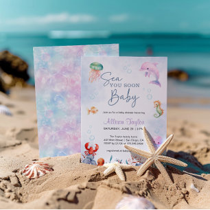 Invitation Bientôt sous l'eau Bébé Fête de Naissance sous l'O