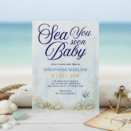 Invitation Bientôt sous les mers Baby Shower
