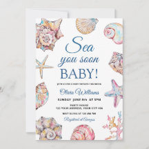 Bientôt sous les mers Baby Shower Coquillage