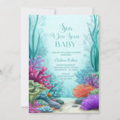 Invitation Bientôt sous l'océan Baby Shower (Devant)
