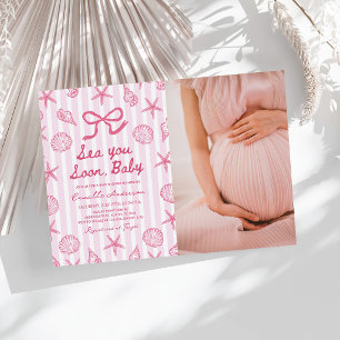 Invitation Bientôt sur les rivages Baby Shower Photo