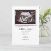 Invitation Bientôt Ultrasound Photo Annonce de grossesse (Debout devant)