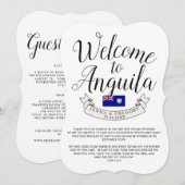 Invitation Bienvenue à Anguilla | Cadeau de mariage de destin (Devant / Derrière)