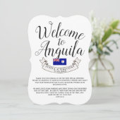 Invitation Bienvenue à Anguilla | Cadeau de mariage de destin (Debout devant)